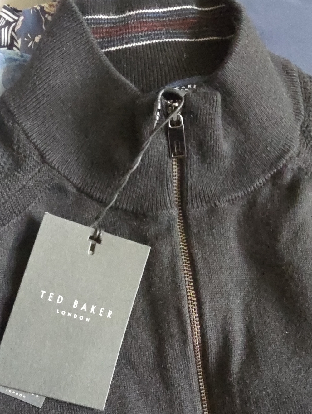Ted Baker Black Full-Zip Knit Jacket